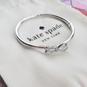 NWOT Kate Spade Silver Bow Bangle
